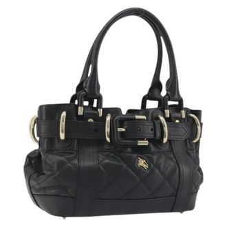 Burberry Pre-owned Vintage Hand Bag - Dames - Vintage Handtas - Zwart - ONE Size - Leer - Vintage