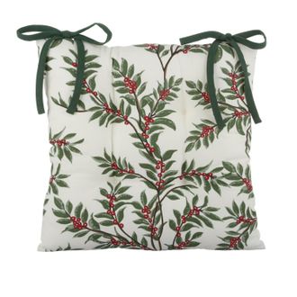KASANOVA Cuscino sedia natalizio agrifogli 40x40 cm