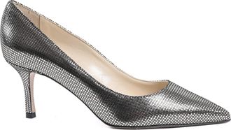 19V69 19V69 Womens Pump Silver INES65 Stampato Oro Leather - Size UK 6