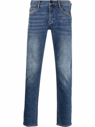 Emporio Armani Jeans slim con applicazione - Blu