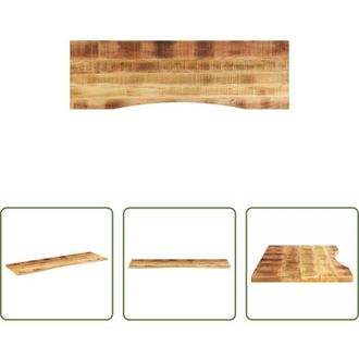 vidaXL Piano in legno - Piano Scrivania con Curva 160x50x2,5cm Massello Grezzo di Mango