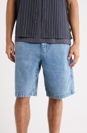 Billabong Bad Dog Cotton Denim Carpenter Shorts in Faded Denim at Nordstrom, Size 32