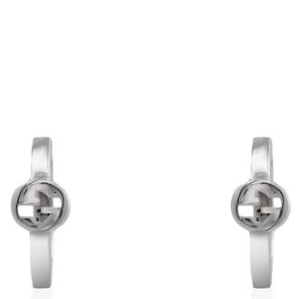 Gucci Interlocking Sterling Silver Hoop Earrings - Ybd796323001