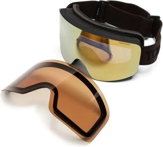 Tom Ford Eyewear FT1124 Mirrored Gold Lens Sunglasses - Gold
