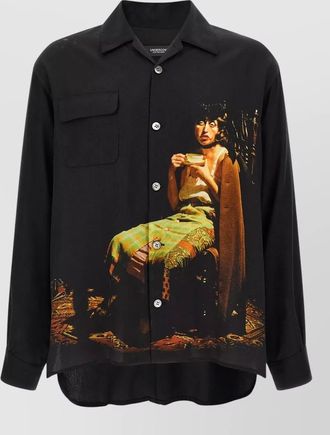 Undercover printed bowling shirt