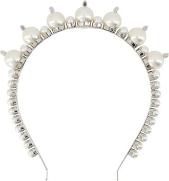 Simone Rocha Parel Tiara Haarklemmen - Wit - Dames - Haaraccessoires - Wit - ONE Size - Accessoires