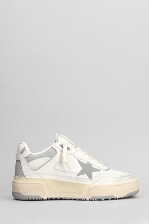 Golden Goose Forty 2 Sneakers In White Leather And Fabric