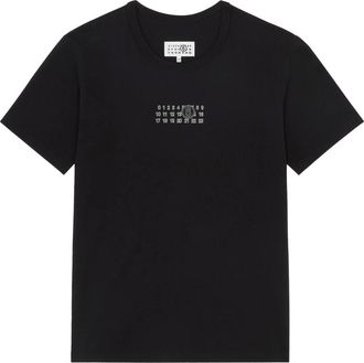 Maison Margiela Tops, Heren, Zwart, M, Katoen, Numeric T-shirt