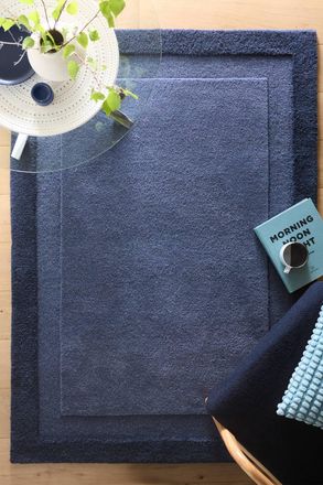 Origin Store Stacked Border in Dark Blue | Size: 160 cm x 230 cm