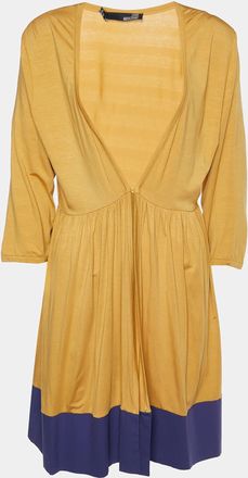 Love Moschino Yellow Knit Hook Front Shrug