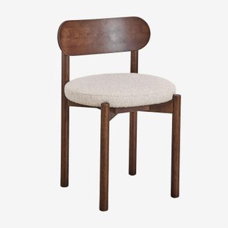 Sklum Sklum - Pack De 4 Sillas De Comedor En Madera De Roble Tapizadas Bianca