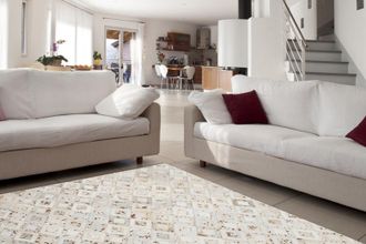 Kayoom Teppich »Spark 110« rechteckig 8 mm Höhe 100% Leder, metallische Effekte, handgenähtes Unikat