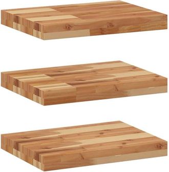 vidaXL Estante Flotante 3 Uds Madera Acacia Acabado Aceite 40x30x4 Cm Vidaxl