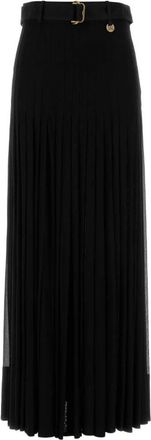 Burberry Geplooide Maxi-rok van Cr&ecirc;pe Jersey - Dames - Maxi Rokken - Zwart - 2XS - Katoen - Rokken