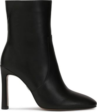 Kazar Zwarte leren kuitlengte laarzen - Dames - Laarzen met Hak - Zwart - 39 EU - Leer - Schoenen