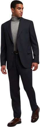 Brooks Brothers Wollenblend pak - Heren - Business pakken - Blauw - 2XL - Wol - Kostuums