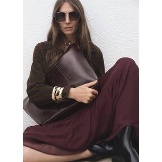 Mango shopper donkerbruin