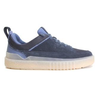 Clarks Somerset Lace Suede Leather Mens Comfort Trainers - Navy - Size:UK 10.5