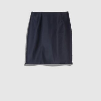 Gucci Light Wool Mini Skirt, Blue
