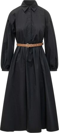 Max Mara Long Poplin Shirt Dress - Dames - Casual kleedjes - Blauw - S - Katoen - Kleedjes