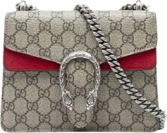 Gucci Pre-owned Dionysus Crossbody Bag - Dames - Pre-owned - Beige - Maat: ONE Size Zijde