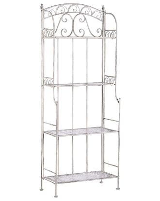 Beliani Beliani - Scaffale 4 Ripiani Da Giardino In Metallo Vintage Color Bianco Padua