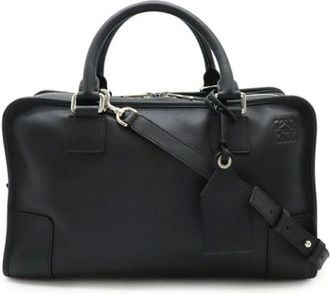 Loewe Pre-owned Handbags, female, Black, Size: ONE SIZE Pre-owned Leather handbags