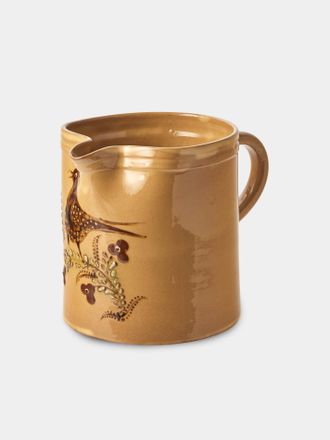 Poterie d'&Eacute;vires Birds Hand-Painted Ceramic Straight-Edge Medium Jug