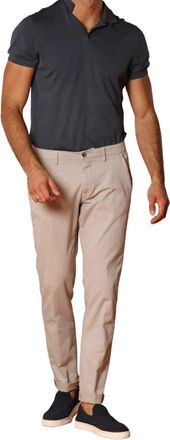 Mason's Broeken, Heren, Grijs, XS, Katoen, Slim Fit Jacquard Chino Broek