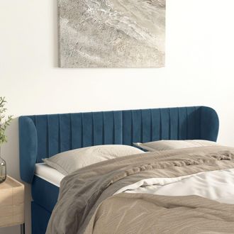 vidaXL Cabecero De Terciopelo Azul Oscuro 147x23x78/88 Cm Vidaxl
