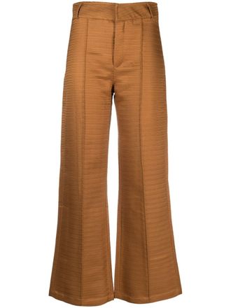 D'Estrëe Paris Yoshitomo straight-leg trousers - Brown