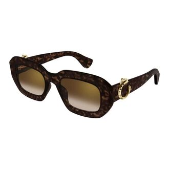 Cartier Sunglasses, female, Brown, 52 MM, Rectangle Sunglasses
