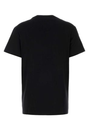 Valentino Garavani Womens Black Cotton T-Shirt Nero T-shirts And Polos
