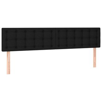 vidaXL Cabecero Con Led De Tela Negro 180x5x78/88 Cm Vidaxl