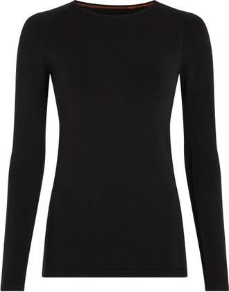 Icebreaker Merino 260 Zoneknit Seamless L/S Crewe Merinounterwäsche für Damen | schwarz