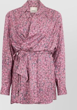 Isabel Marant viscose silk blouse belt detail