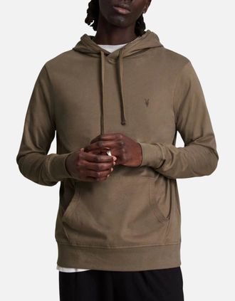 AllSaints Allsaints Mens ALL SAINTS RAVEN OTH Mens Hoodies Long Sleeve Pullover Jumper Cotton Winter New - Brown - Size: 38