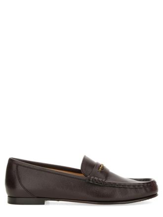 Chlo&eacute; Brown Leather Loafers