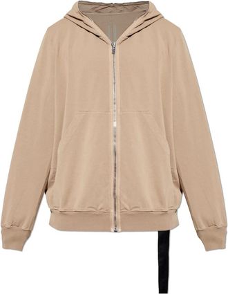 Rick Owens The Hoodie - Heren - Vesten met rits - Beige - XL - Katoen - Hoodies & sweatvesten