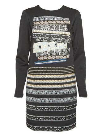 Kenzo printed long-sleeve dress - Black