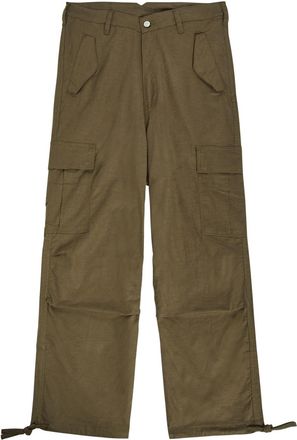 Rhude Rhude Parachute Linen-blend Cargo Trousers - Olive - XL