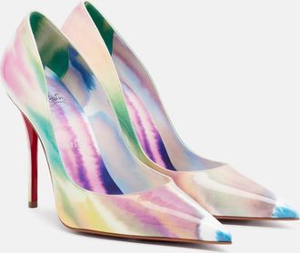 Christian Louboutin Miss Z printed patent leather pumps