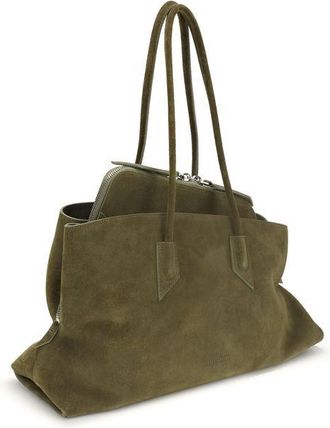 The Attico Womens Bicolor Calf Leather Bos Taurus Shoulder Bag