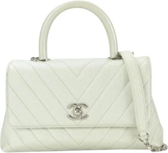Chanel Pre-owned Pearl Vintage Handbag - Dames - Vintage Handtas - Wit - ONE Size - Vintage