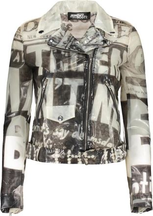 Jeremy Scott Transparant Jas met Grafische Print - Dames - Zomerjassen - Veelkleurig - XS - Jassen