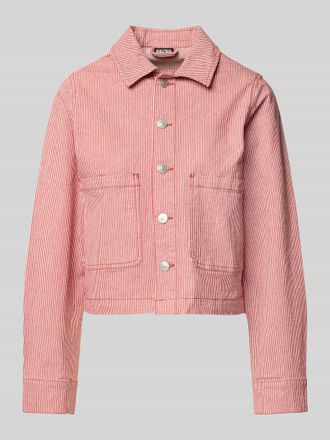 Pieces Regular Fit Jeansjacke aus aus Baumwoll-Mix Modell BILLO in Bordeaux, Gr&ouml;&szlig;e XS