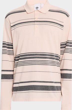 adidas x Wales Bonner Mens Multi-Stripe Polo Shirt