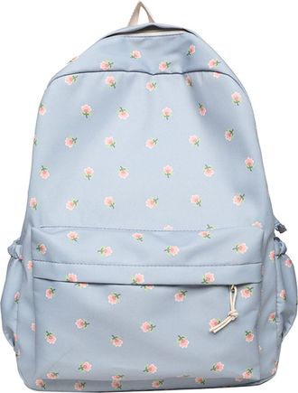 Generic Backpack Womens Rucksack Bag For Women Cute Girls Preppy Floral Print Backpack Teenage College Primary Middle School Kawaii Cottagecore Aesthetic Lapt