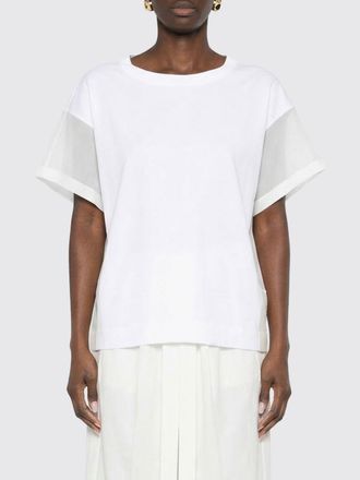 Brunello Cucinelli T-shirt Brunello Cucinelli in cotone con inserto in tulle