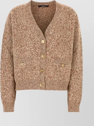 Versace cashmere-blend boxy cardigan
